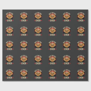 Papel De Presente Melhor Pai de Cachorro de Todos os Tempos Retro Go