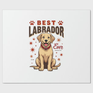 Papel De Presente Melhor Pai/Mãe de Labrador de Sempre Vintage Labra