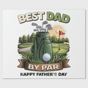 Papel De Presente Melhor Pai Pelo Par Pai de Golfe Engraçado