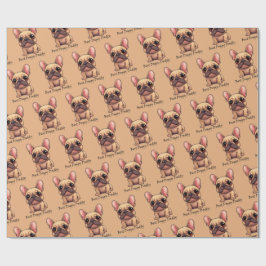 Papel De Presente Melhor Papai Cachorrinho Frenchie Bulldog Francês 