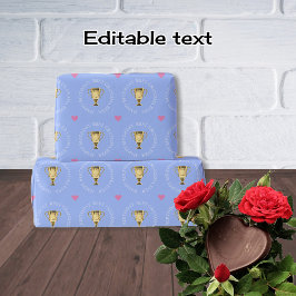 Papel De Presente Melhor vovó troféu texto personalizado aniversário