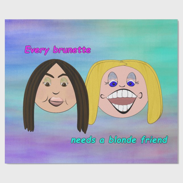 Papel De Presente Melhores amigos que envolvem Papper (Aberto)