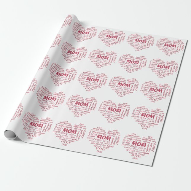 Papel De Presente Melhores qualidades-mãe e características-mãe Invi (Desenrolado)