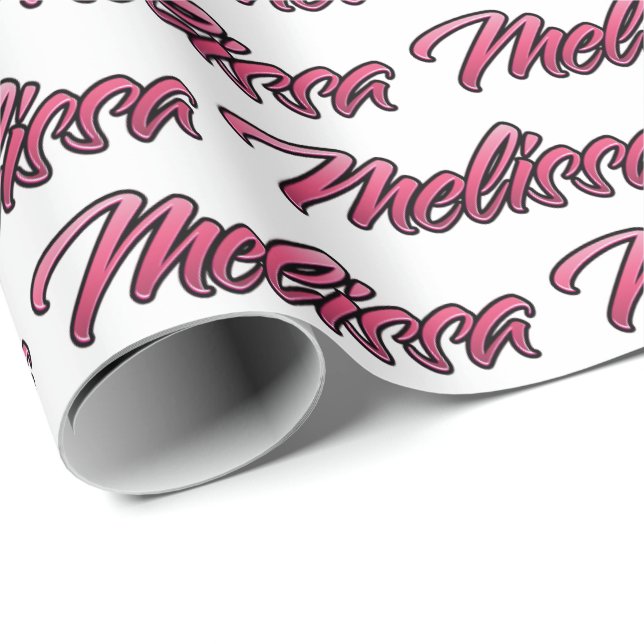 Papel De Presente Melissa faded pink personalisiertes Geschenkpapier (Ponta do rolo)