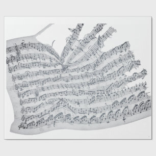 Papel De Presente Melodia manuscrita com vintagem amassada na fulige