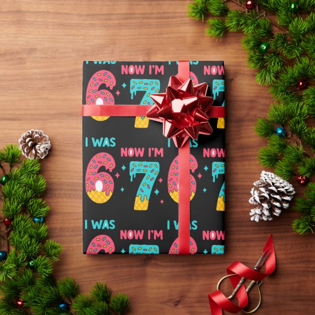 Papel De Presente meme 6 7 Funny for Kids (Presente de Natal)