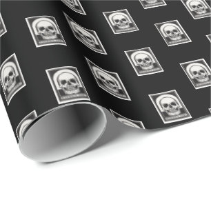 Papel De Presente Memento Mori Skull Art