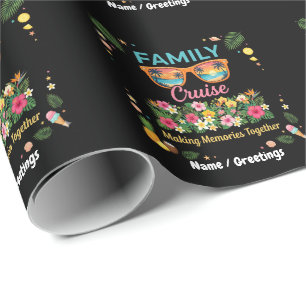 Papel De Presente Memórias de Cruzeiro Tropical da Família Floral de