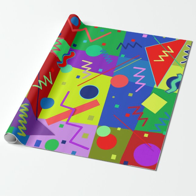 Papel De Presente Memphis Nº 64 (Desenrolado)
