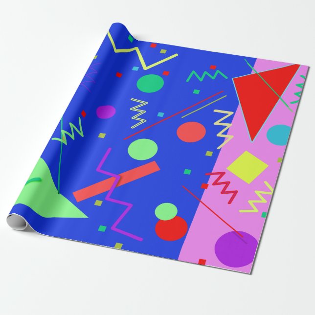 Papel De Presente Memphis No. 53 (Desenrolado)