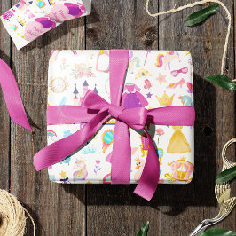 Papel De Presente Menina Bonito Princesa Fada Padrão