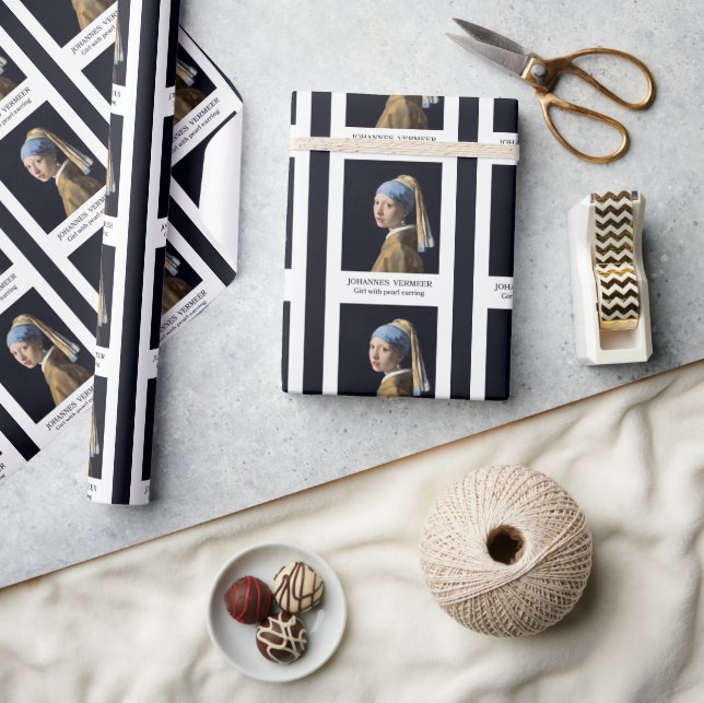 Papel De Presente Menina com Brinco de Pérola Vermeer (Artesanato)