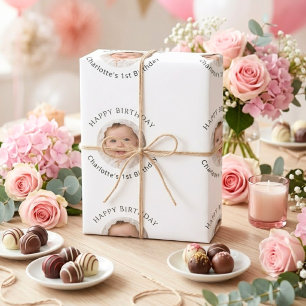 Papel De Presente Menina de Aniversário Foto