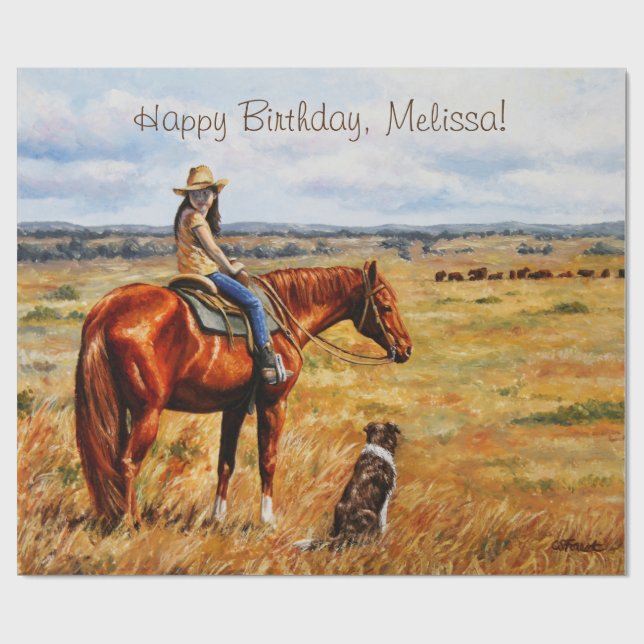 Papel De Presente Menina de vaca no Bovinos (Aberto)