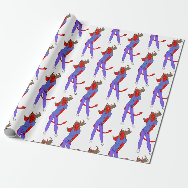 Papel De Presente menina diabólica (Desenrolado)