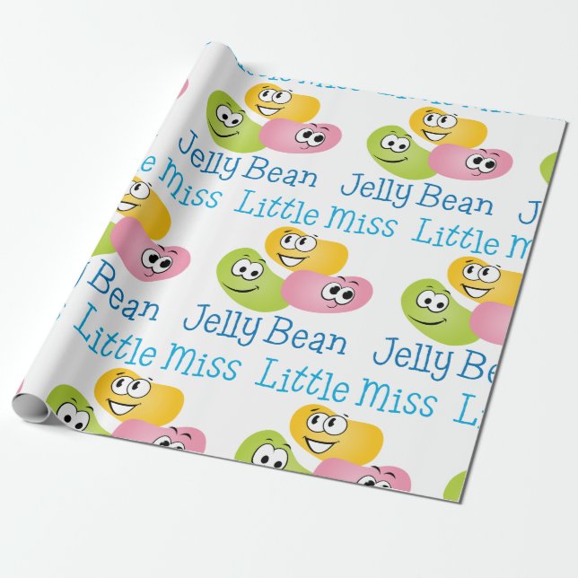 Papel De Presente Menina, Jelly Bean (Desenrolado)