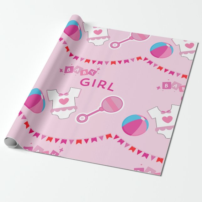 Papel De Presente Menina Rosa (Desenrolado)