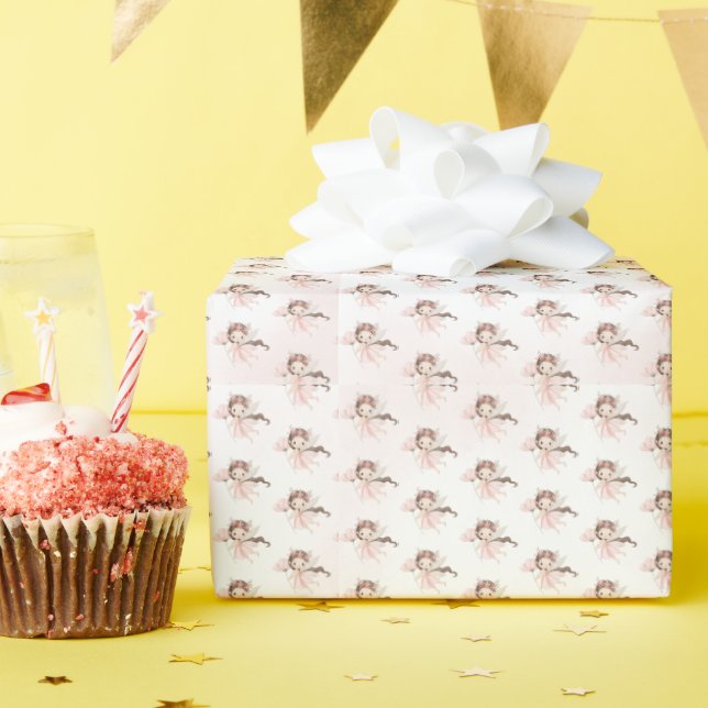 Papel De Presente Meninas Aniversário Fada Mágica Blush (Festa de aniversário)