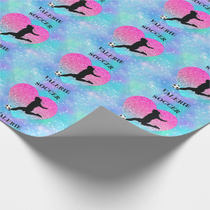 Papel De Presente Meninas de Futebol Espírito de Inverno do Coração