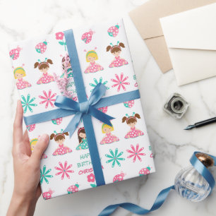 Papel De Presente Meninas de Ladybug fofinhas personalizadas Anivers