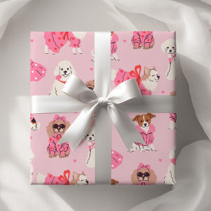 Papel De Presente Meninas Rosa Puppinho Pawty Aniversário