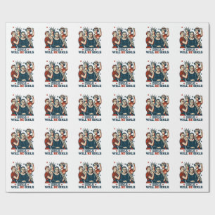 Papel De Presente Meninas Serão Feministas Mulheres Empoderadas