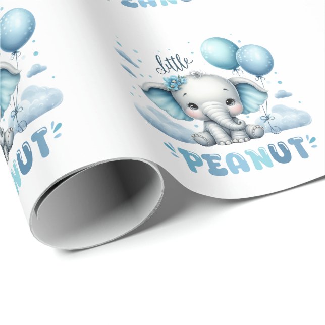 Papel De Presente Menino Amendoim Pequeno  (Ponta do rolo)