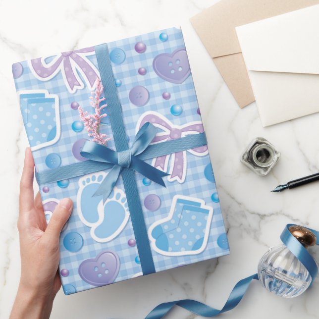 Papel De Presente Menino Bebê  (Presentear)