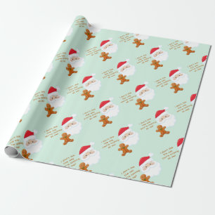 Papel De Presente Menino do pão-de-espécie da cara do papai noel