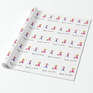 Papel De Presente Menino e menina novos - de volta à escola