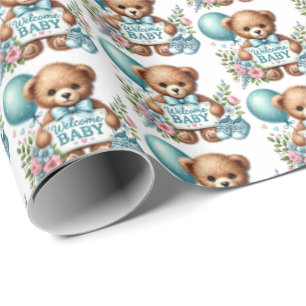 Papel De Presente Meninos bonitos bem-vindos bebê
