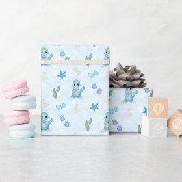 Papel De Presente Meninos Bonitos Dino Aniversário Dinossauro