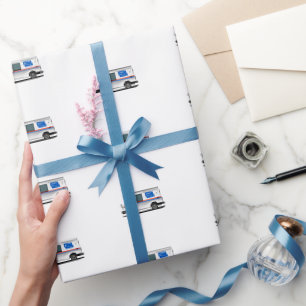 Papel De Presente Meninos de Entrega Especial de Furgão de Correio A