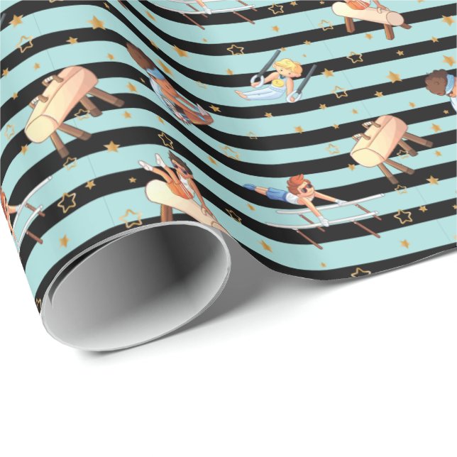 Papel De Presente Meninos ginástica Anéis paralelos Bares Pommel Hor (Ponta do rolo)