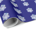Papel De Presente Menorá de Hanuka e Estrela<br><div class="desc">Menorá de Hanuka e Estrela</div>