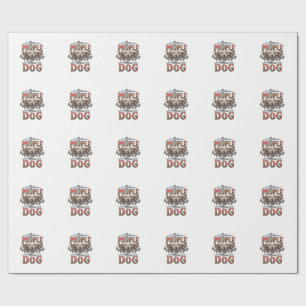 Papel De Presente Menos Pessoas Mais Cachorro Design de Amante de Ca