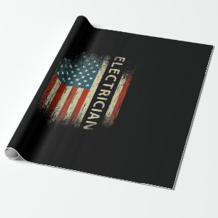 Papel De Presente Mens Patriótico Eleicioso Oferece Bandeira America