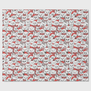 Papel De Presente Meowy & Bright - Gatos de Natal