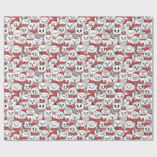 Papel De Presente Meowy & Bright - Gatos de Natal