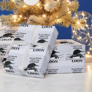 Papel De Presente Mergulhão Mergulhão Comum Ave Lago Divertido
