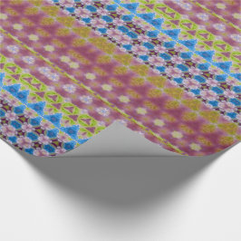 Papel De Presente Meriwear Floral Hazard Chic Stripe Romântico