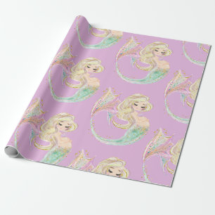 Papel De Presente Mermaid Madre para ser cor-de-rosa