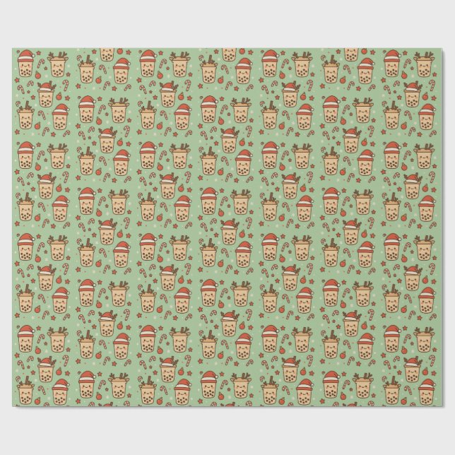 Papel De Presente Merry Boba Time (Aberto)