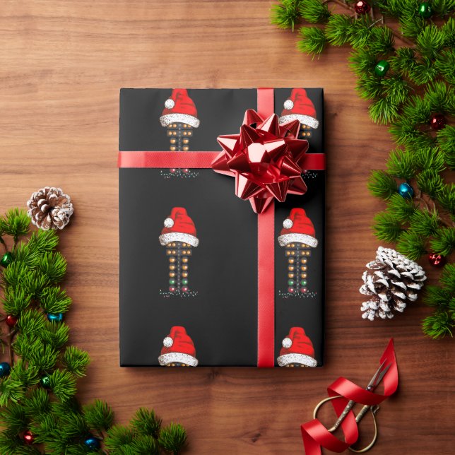 Papel De Presente Merry Christmas Drag Racing Christmas Tree  (Presente de Natal)