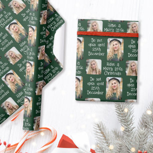 Papel De Presente Merry Little Christmas Aberto em 25 de Dezembro Fo