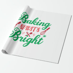 Papel De Presente Merry Xmas Fazendo Espíritos Brilhante