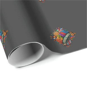 Papel De Presente Mês da Herança Hispânica 3D Orgulho Cultural Color