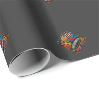 Papel De Presente Mês da Herança Hispânica 3D Orgulho Cultural Color
