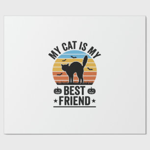 Papel De Presente Meu Gato É Meu Melhor Amigo Camisa Vintage de Gato