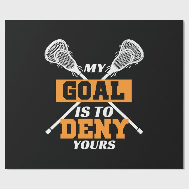 Papel De Presente Meu Objetivo É Negar O Seu Lacrosse (Aberto)